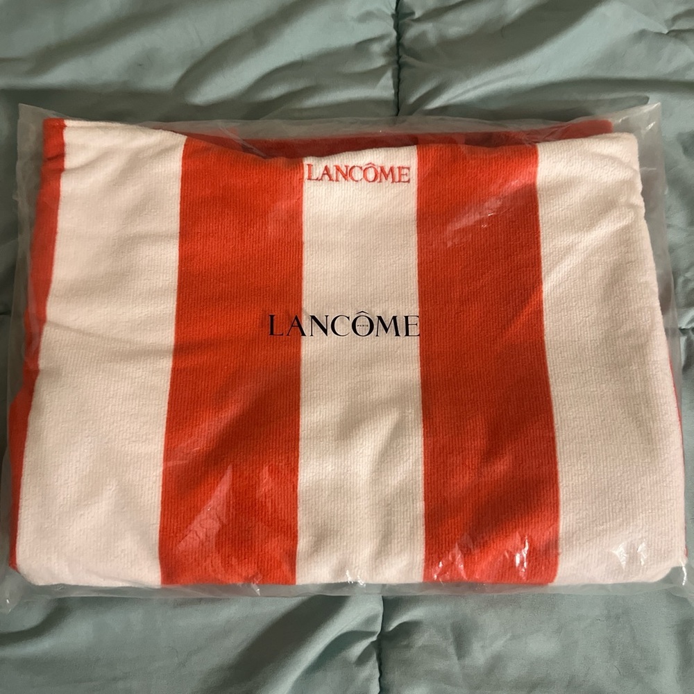 Lancôme Red and White Striped Tote